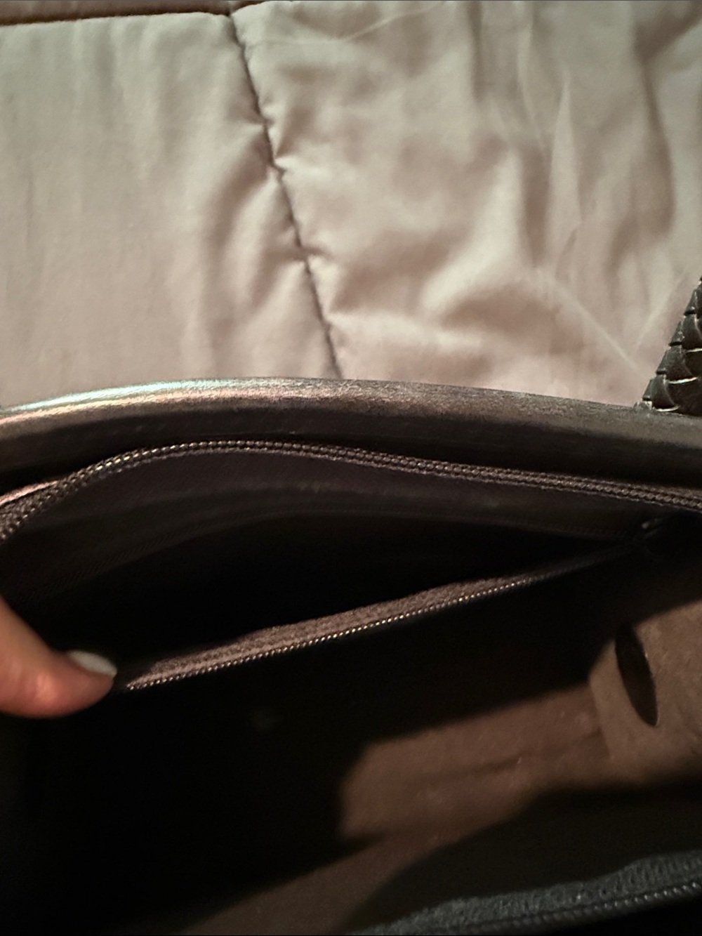 Brighton “Chantilly” Black Leather Top-Handle Satchel - Picture 8 of 15